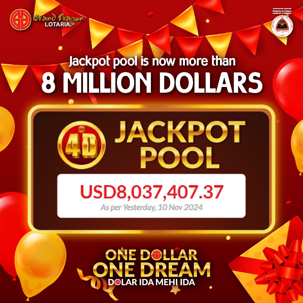 Our Jackpot is now more than USD 8 million